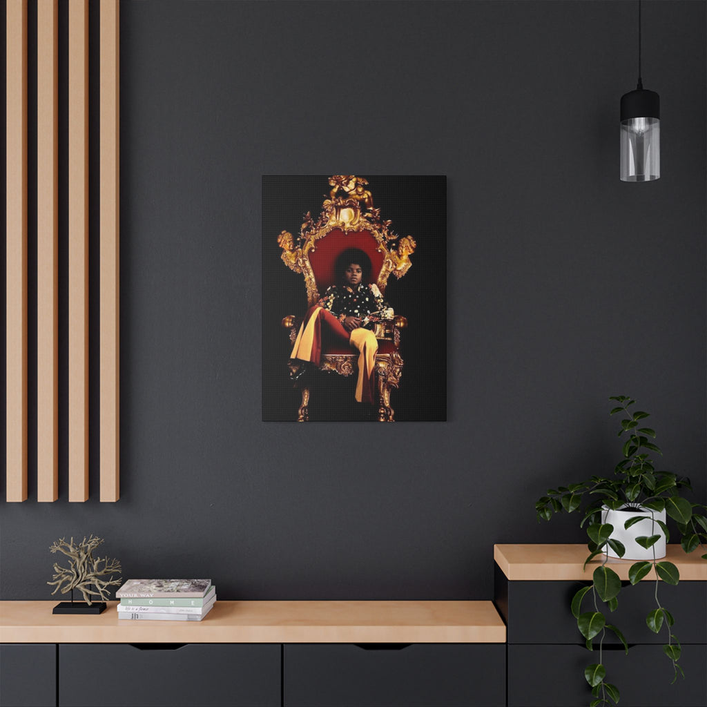 Iconic Pop Star Wall Art — "Greatest Pop Star" Satin Canvas Stretched