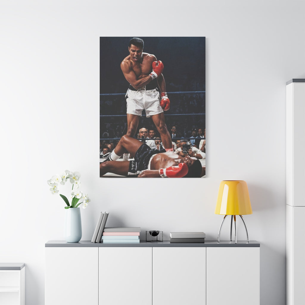 Iconic Knockout Boxing Matte Canvas Wall Art — Greatest Boxer