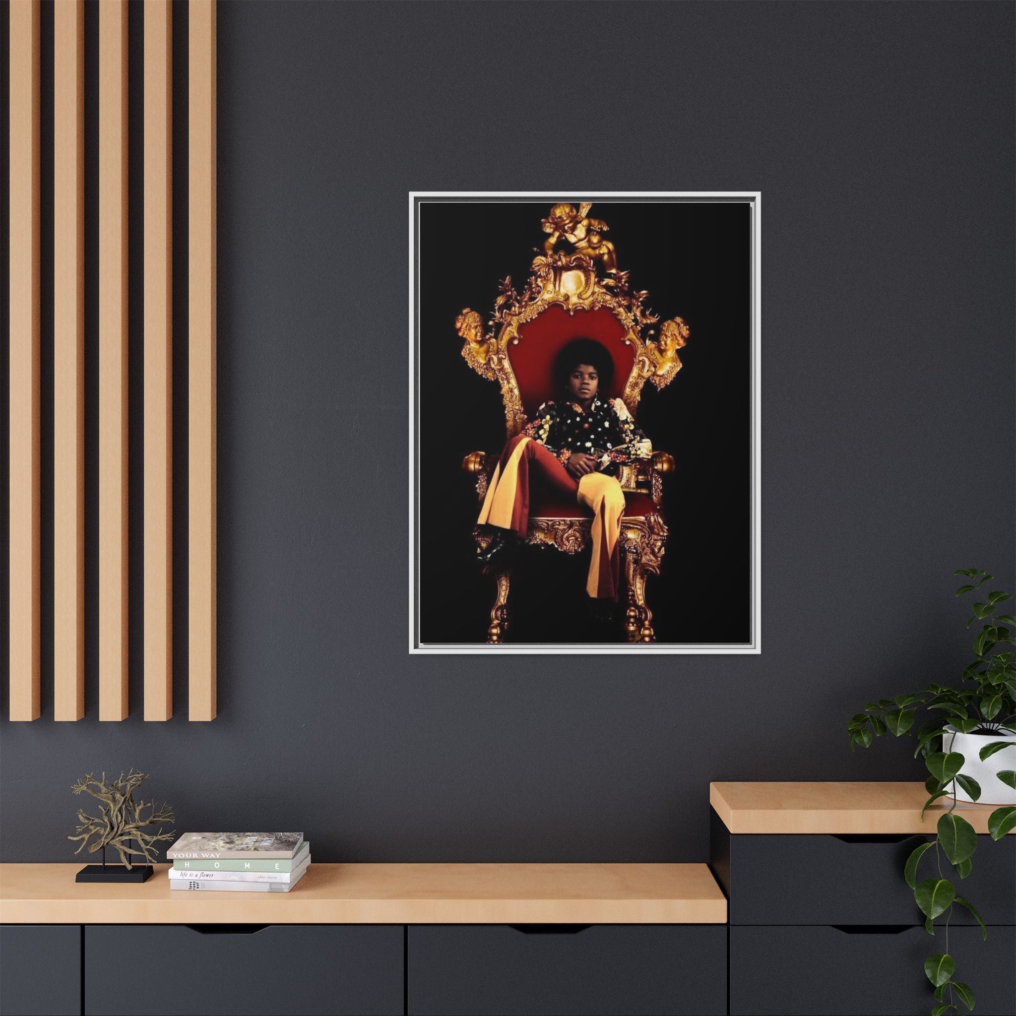 Pop Star Tribute Canvas Art — Matte Framed Wall Decor