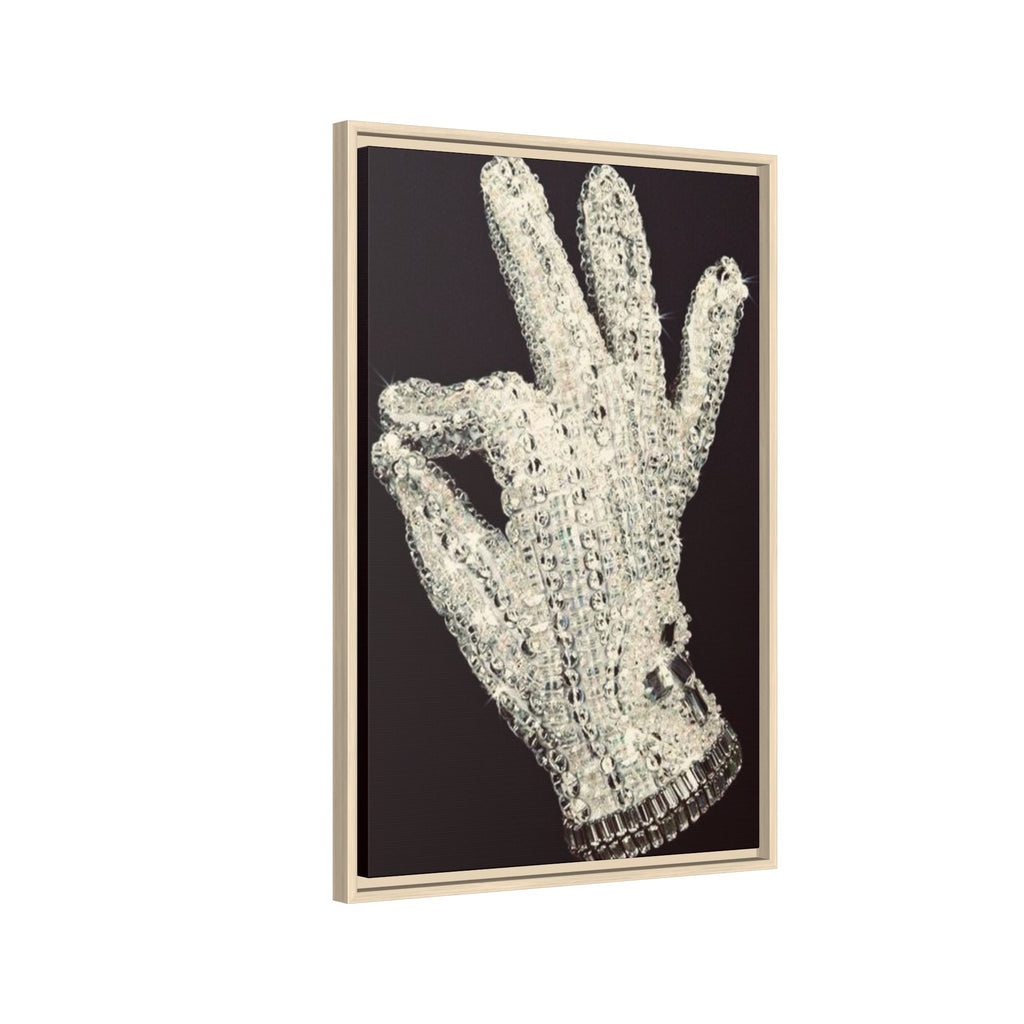 Framed Art - Crystal Glove on Black Matte Canvas