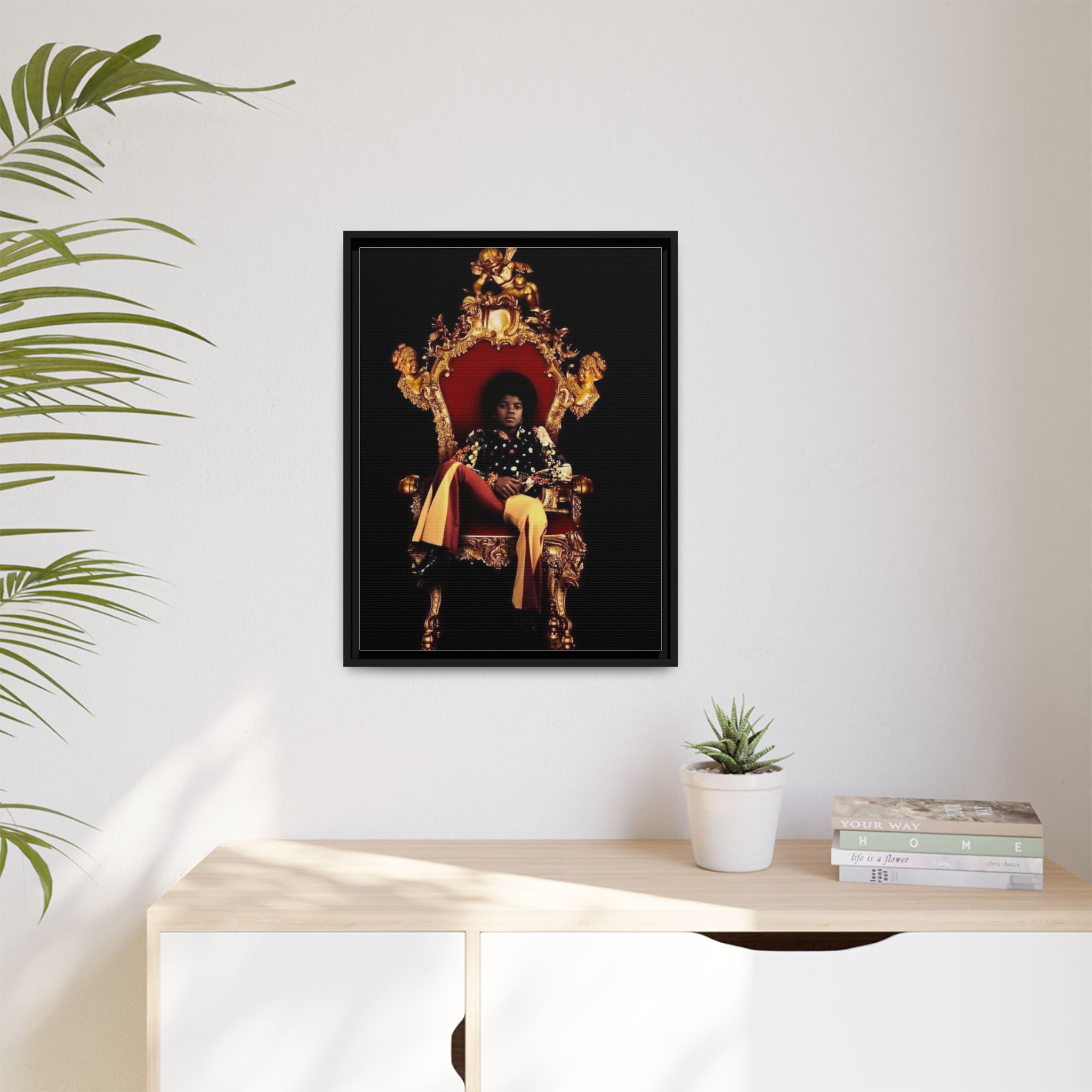 Pop Star Tribute Canvas Art — Matte Framed Wall Decor