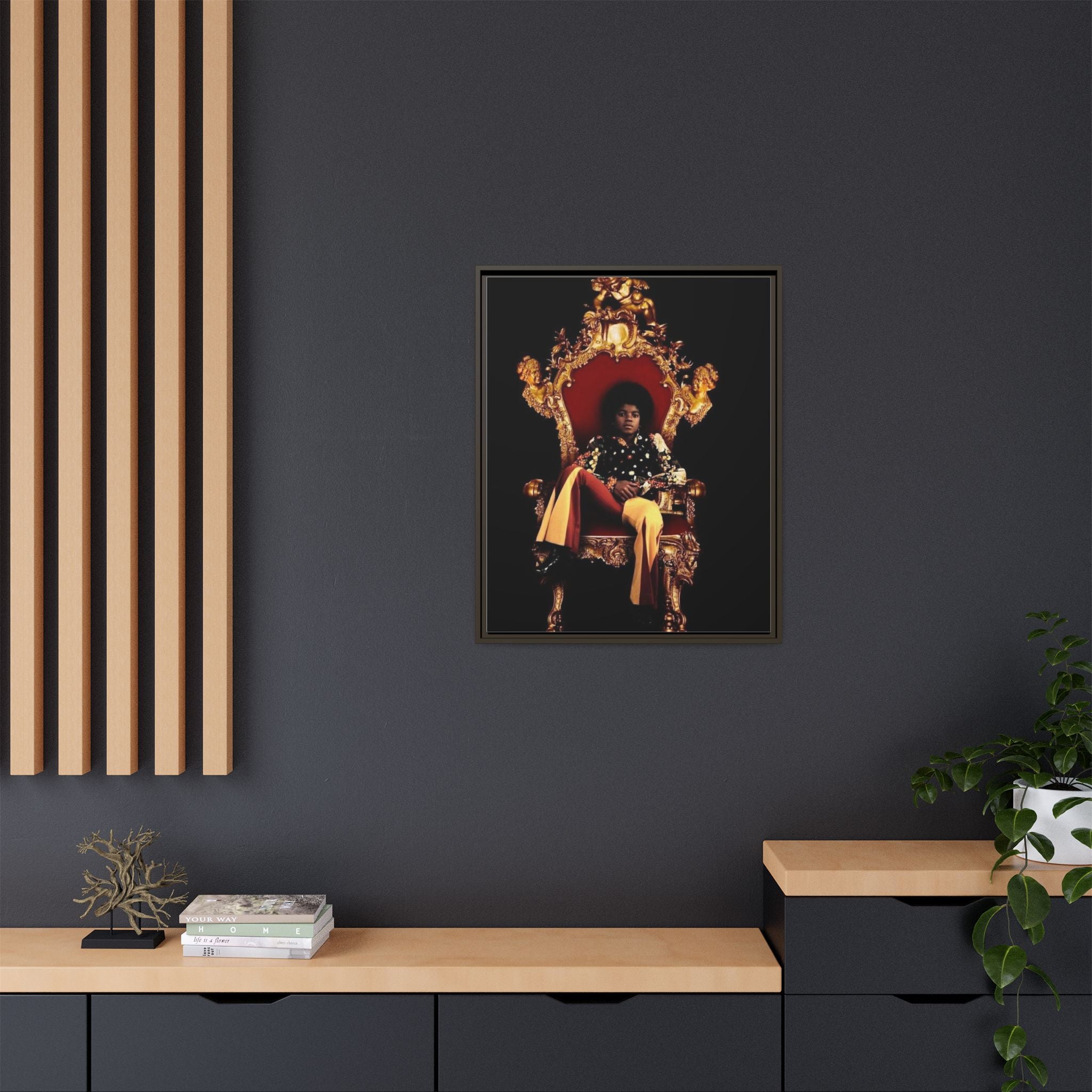 Pop Star Tribute Canvas Art — Matte Framed Wall Decor