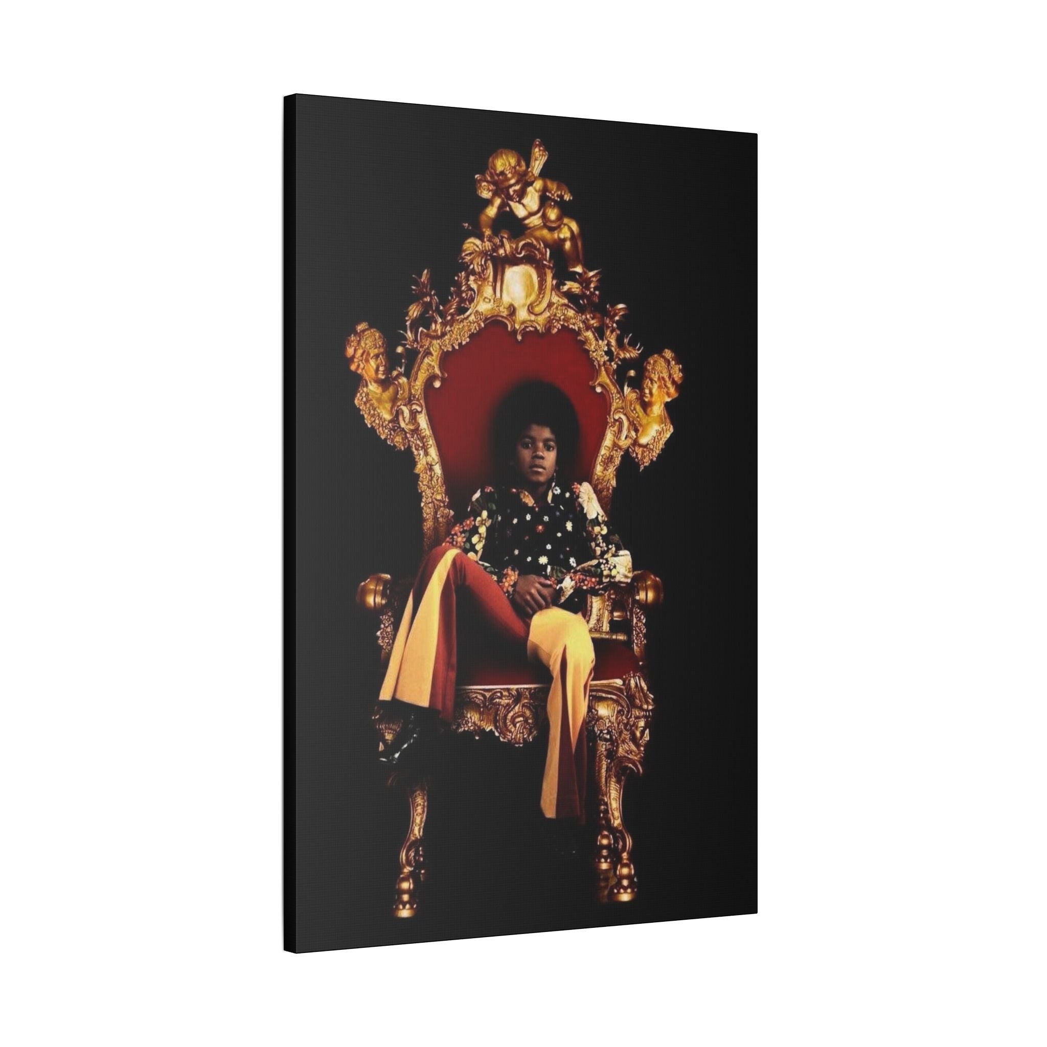 Iconic Pop Star Wall Art — "Greatest Pop Star" Satin Canvas Stretched