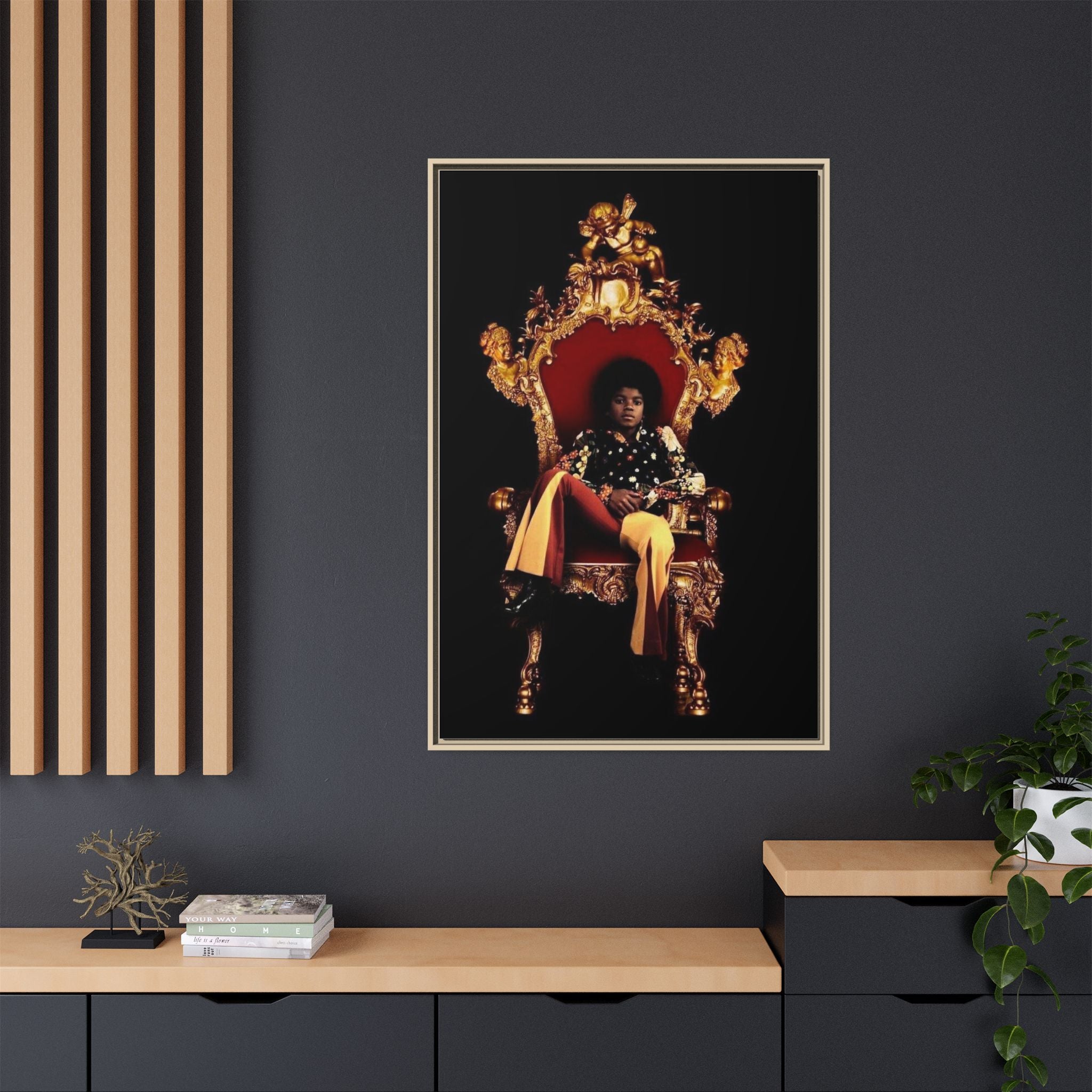 Pop Star Tribute Canvas Art — Matte Framed Wall Decor
