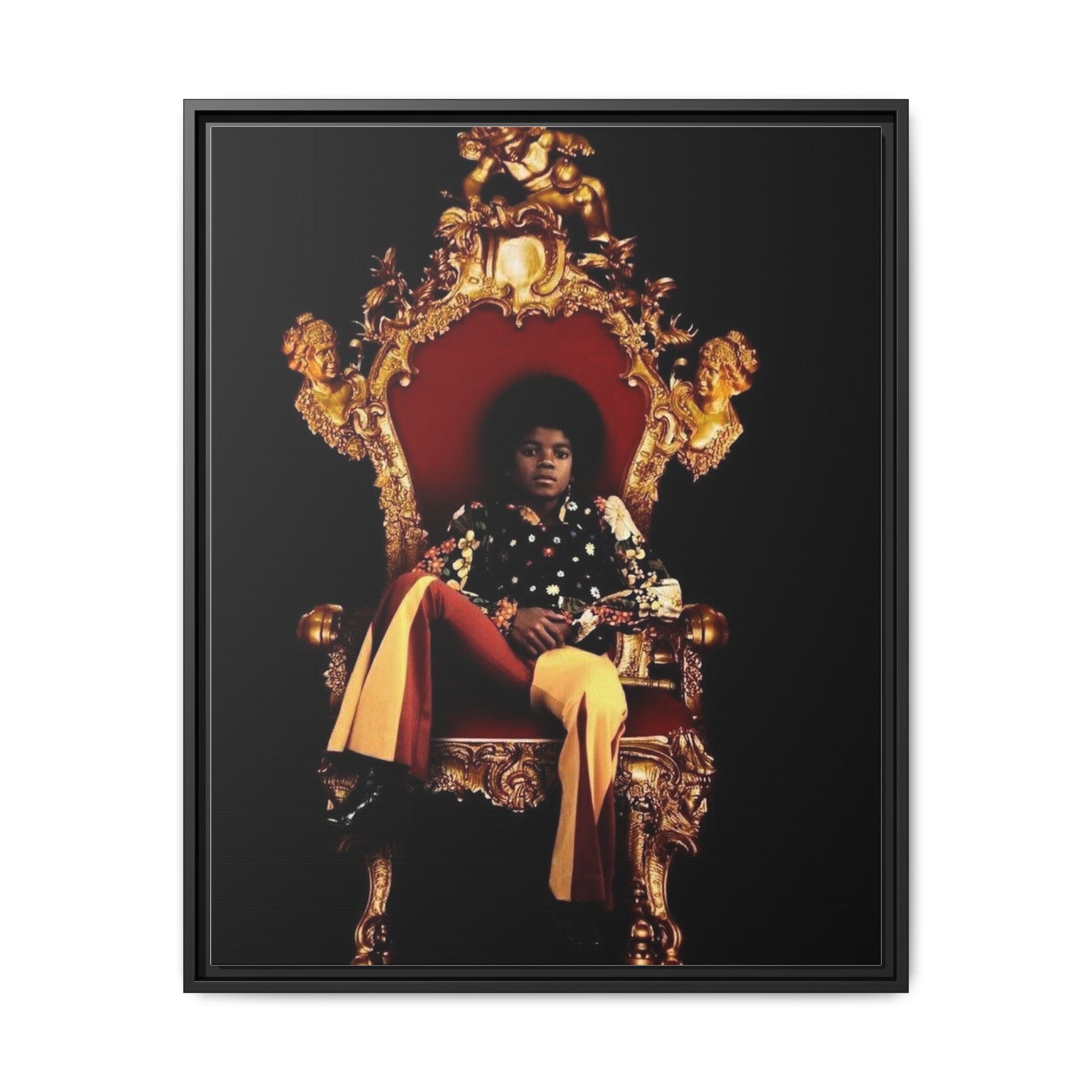 Pop Star Tribute Canvas Art — Matte Framed Wall Decor