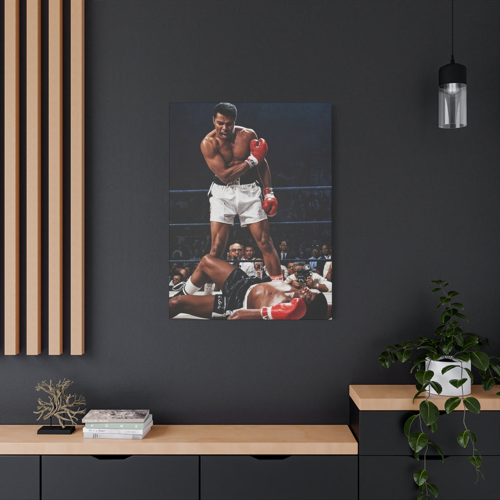Iconic Knockout Boxing Matte Canvas Wall Art — Greatest Boxer