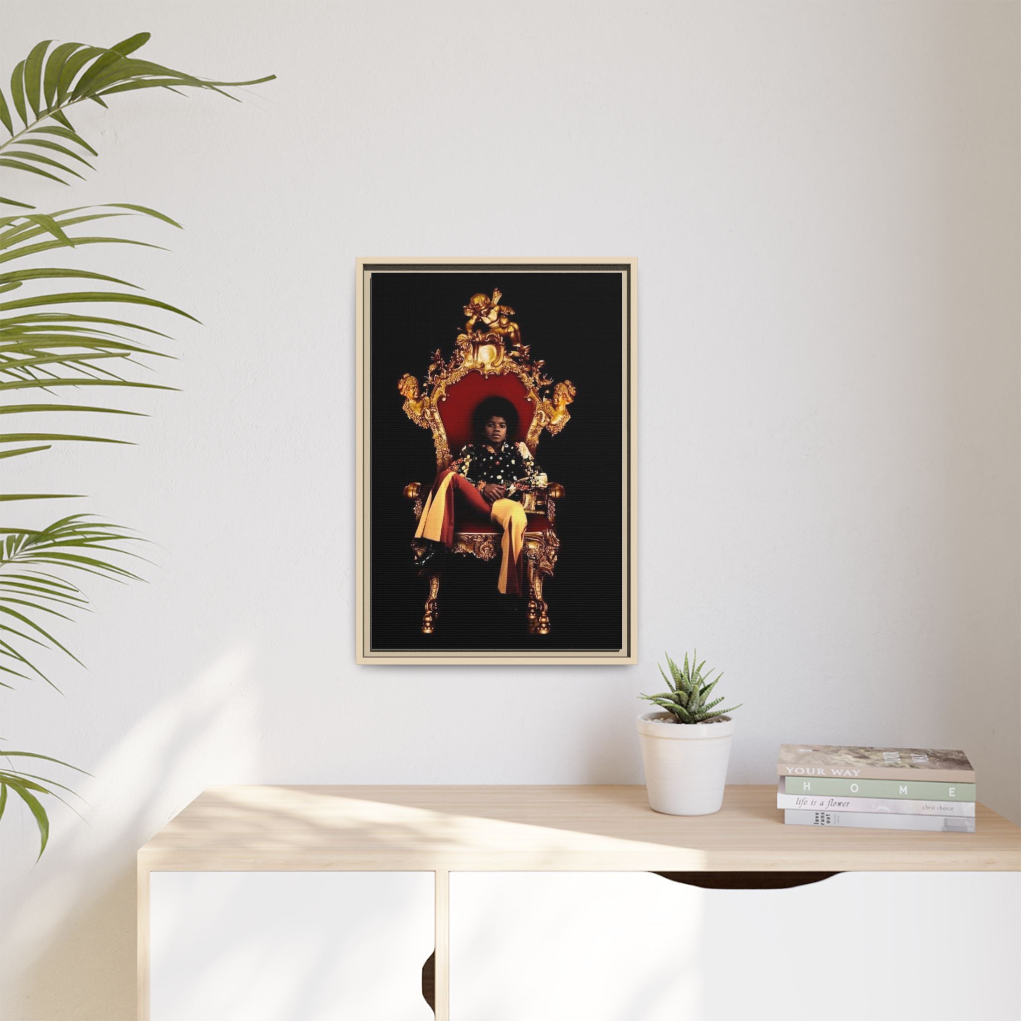 Pop Star Tribute Canvas Art — Matte Framed Wall Decor