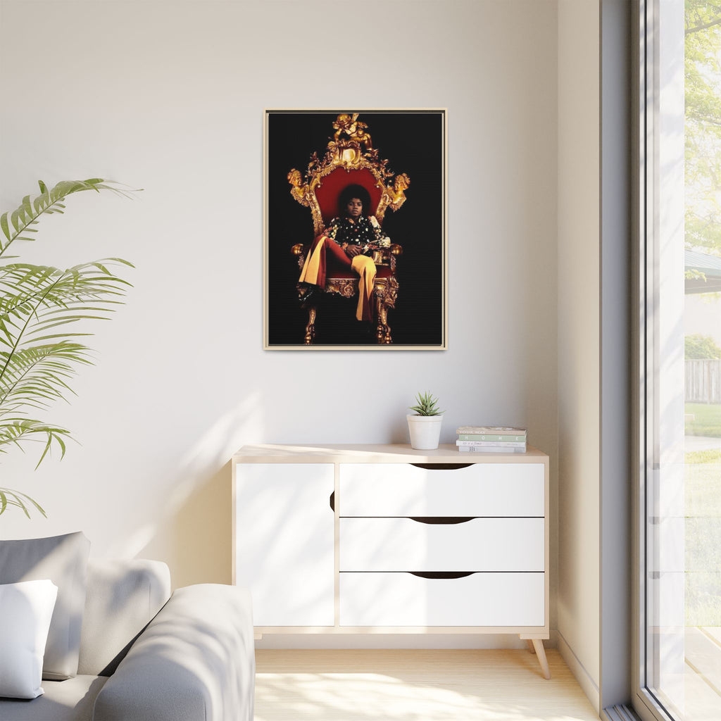 Pop Star Tribute Canvas Art — Matte Framed Wall Decor