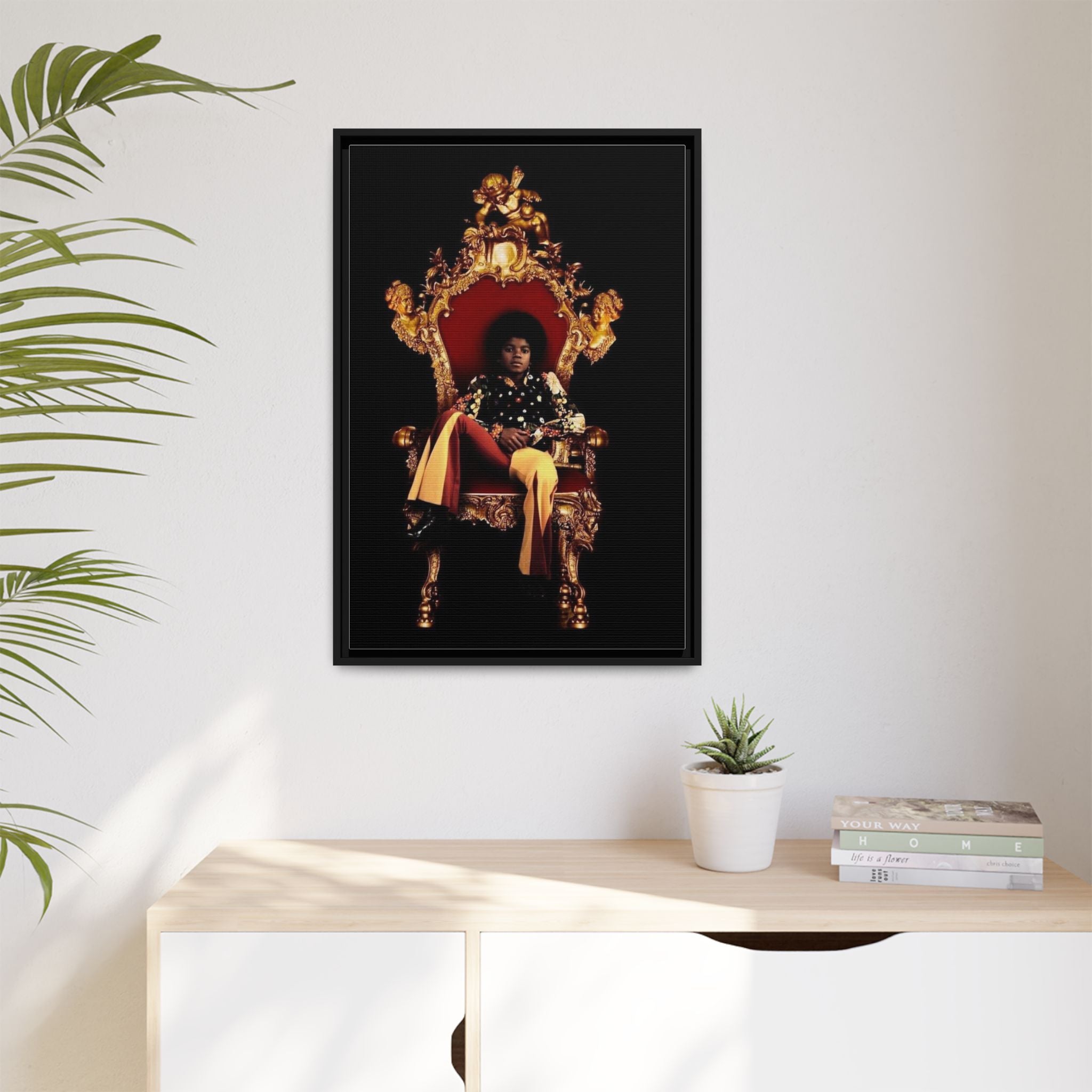Pop Star Tribute Canvas Art — Matte Framed Wall Decor