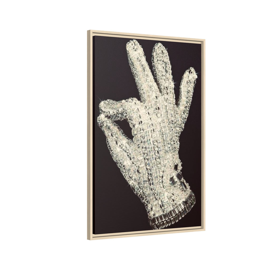 Framed Art - Crystal Glove on Black Matte Canvas