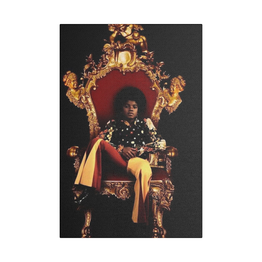 Iconic Pop Star Wall Art — "Greatest Pop Star" Satin Canvas Stretched