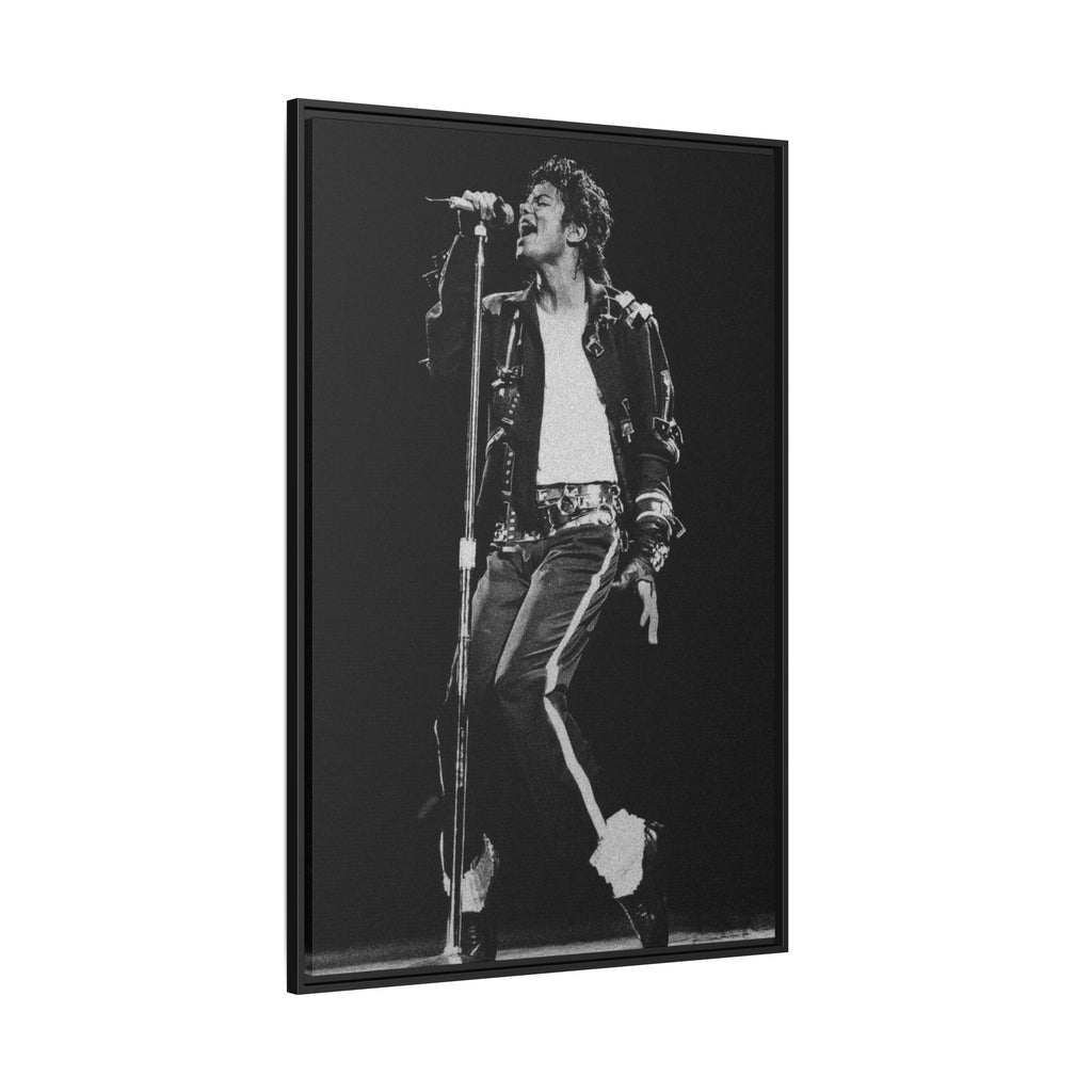 Framed Matte Canvas – Vintage Black & White Stage Performer Print